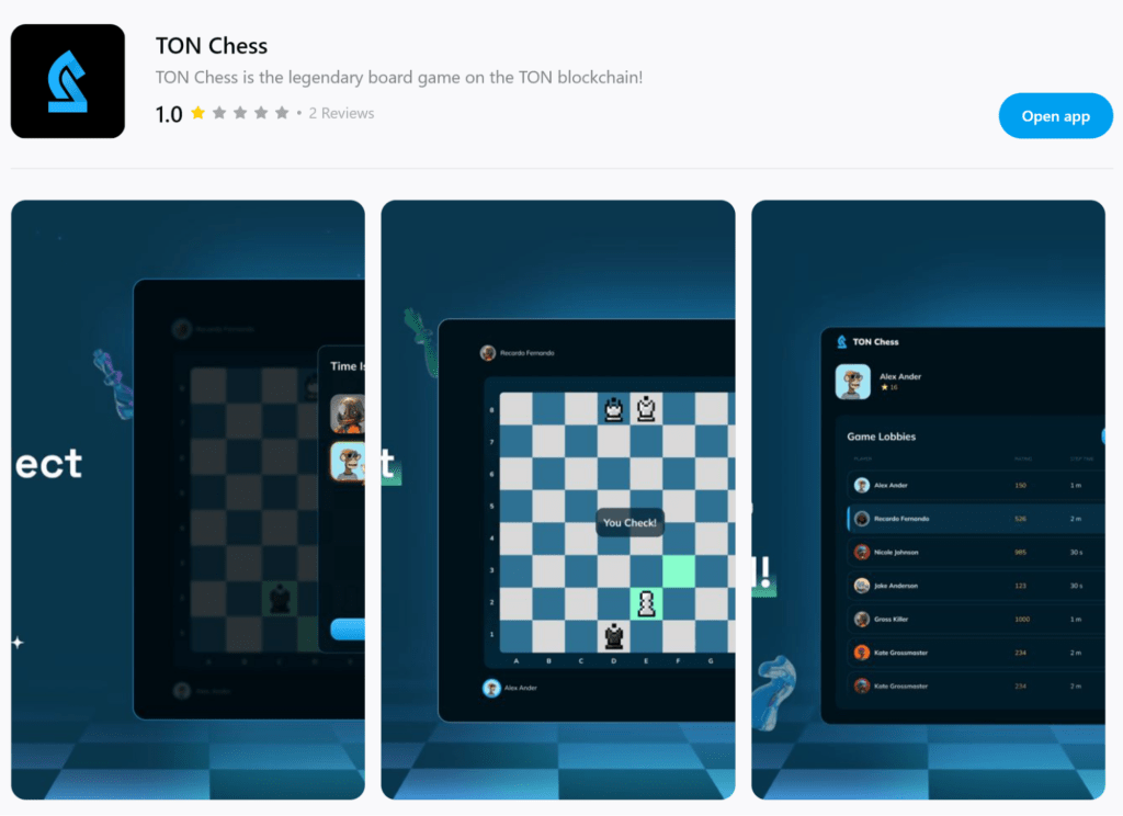 шахматы на ton