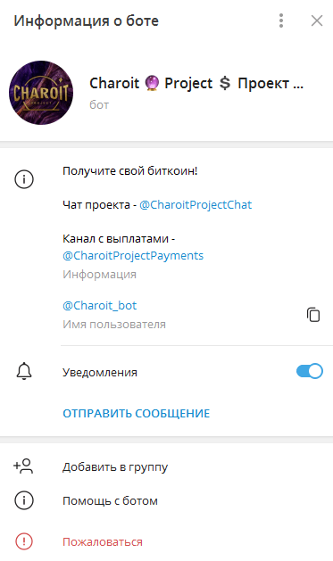 Бот Charoit Project
