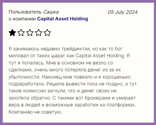 capital asset holding