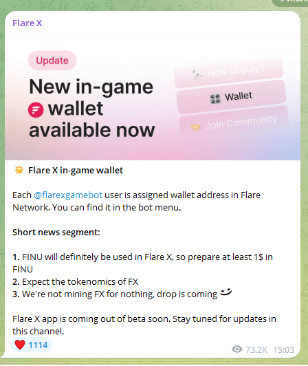 flare x телеграм