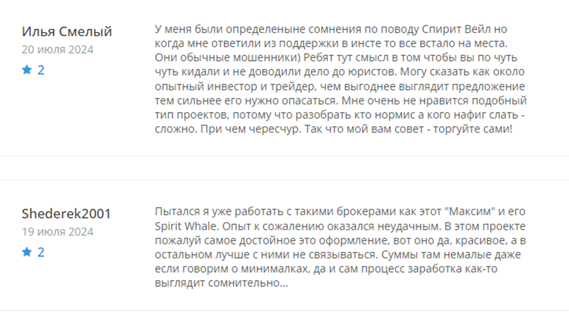 spiritwhale net отзывы
