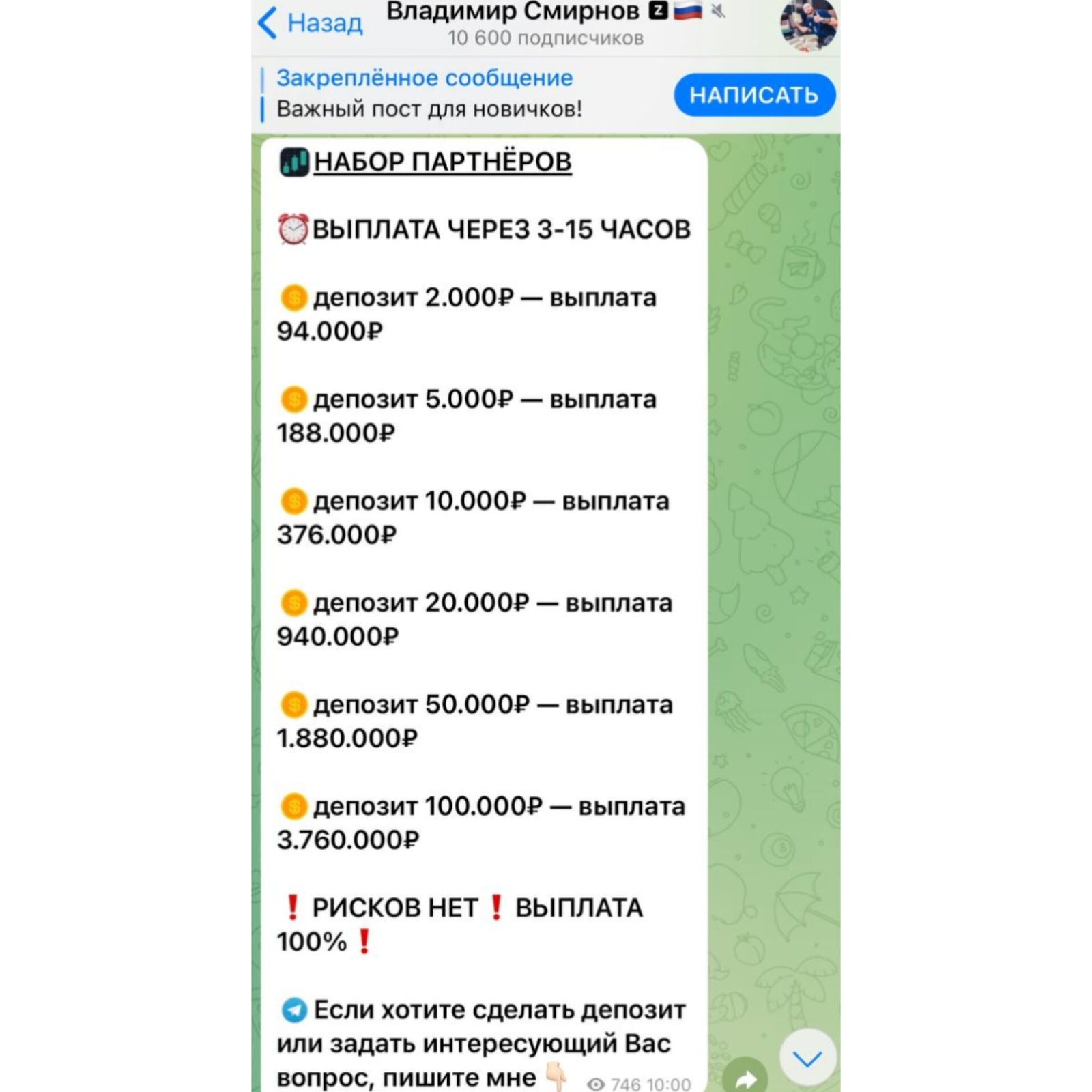 владимир смирнов инвестор реальные отзывы
