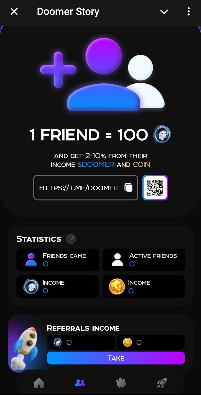 Doomer Story бот Телеграмм