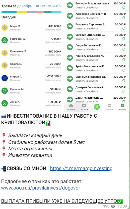 крипто инвестиции телеграмм отзывы