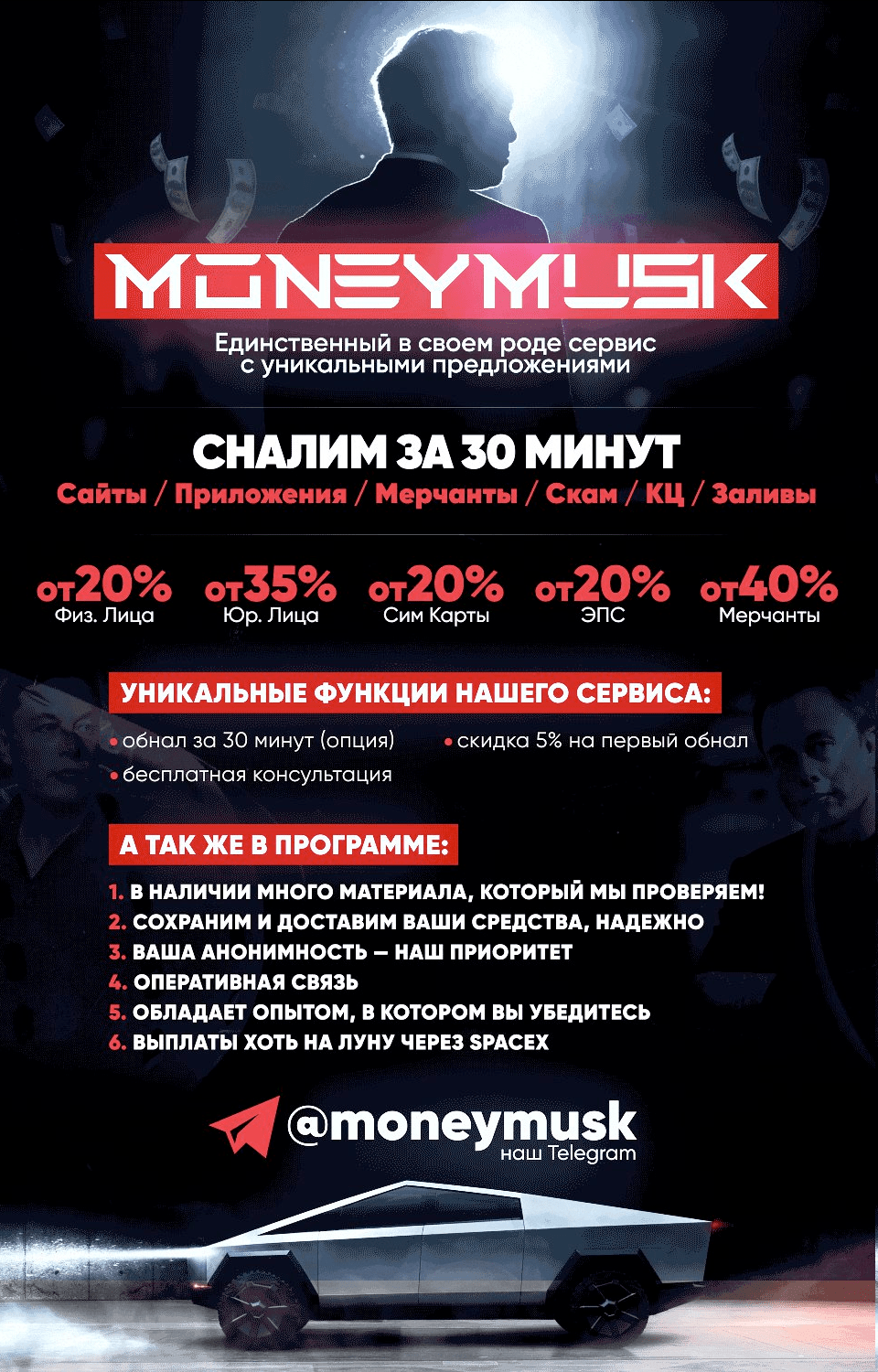 MoneyMusk ПРО обнал