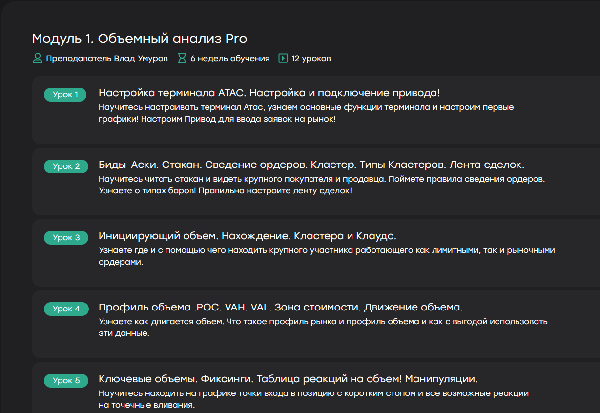 объемный анализ pro влад умуров