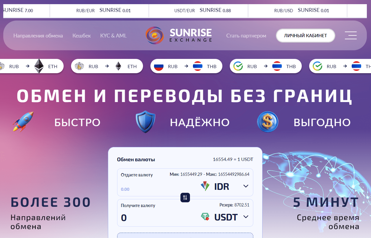 Sunrise Exchange отзывы