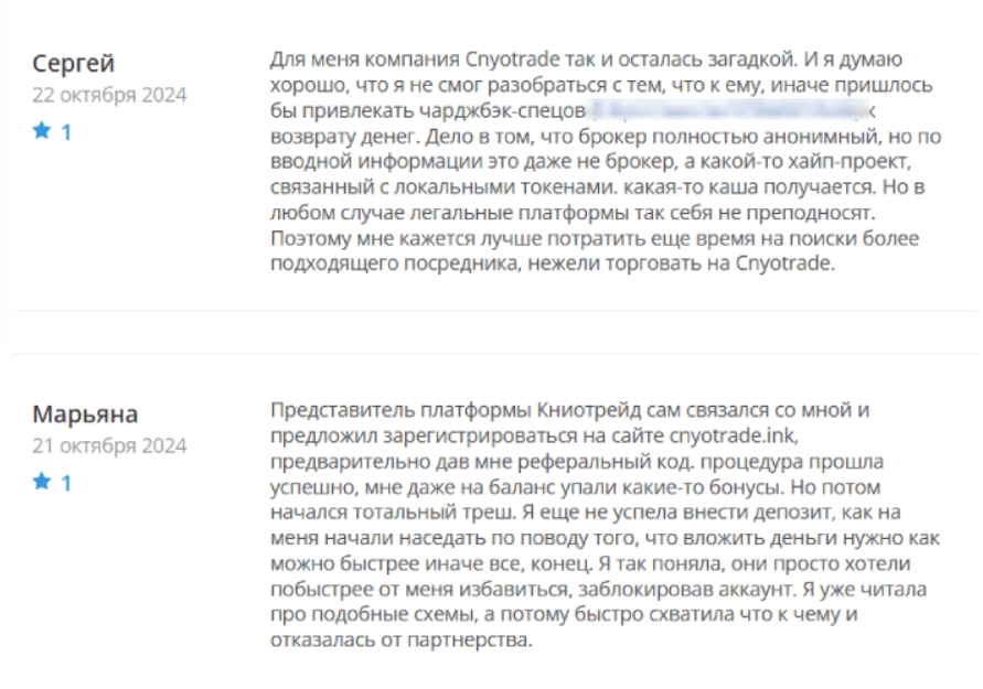 Cnyotrade ink отзывы