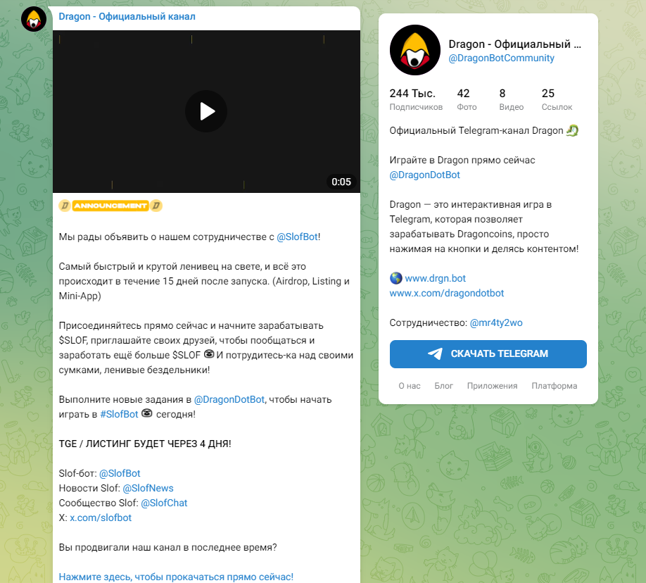 dragon когда листинг