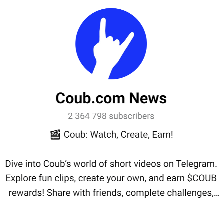 проект coub telegram