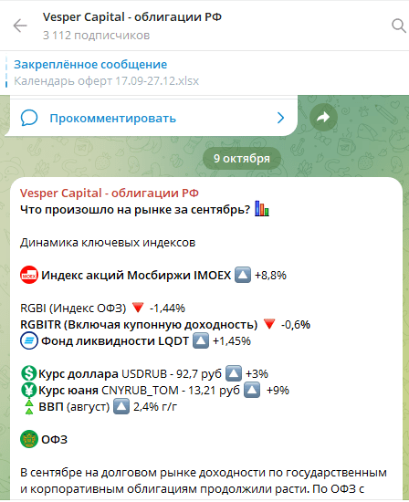 Vesper Capital облигации РФ Vesper Capital облигации РФ
