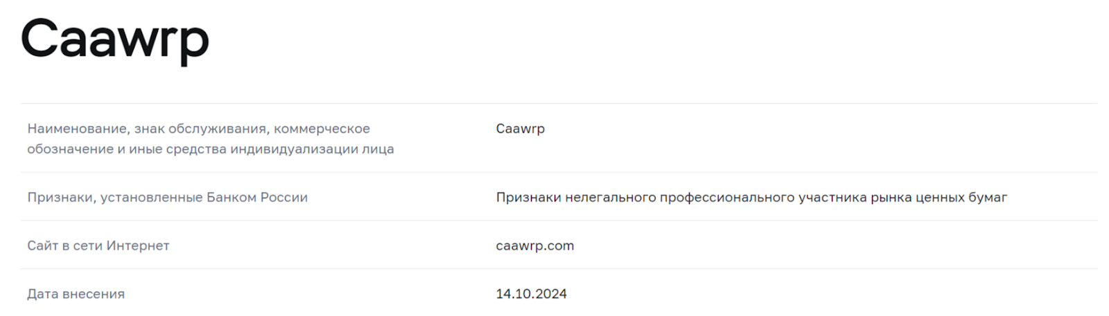 caawrp тг