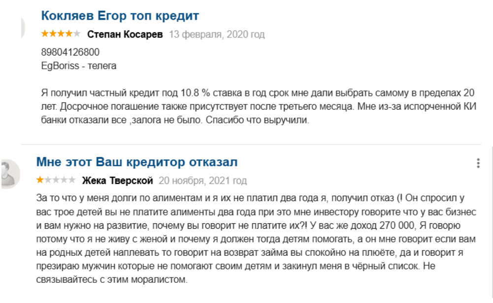 частный инвестор кокляев егор борисович