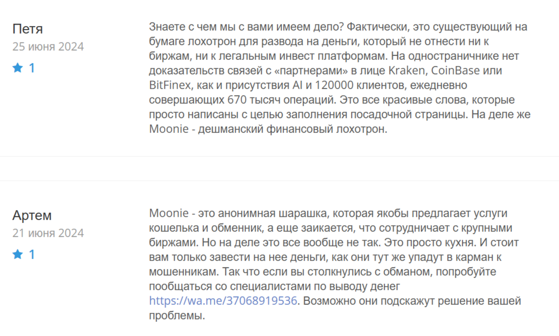 Moonie finance