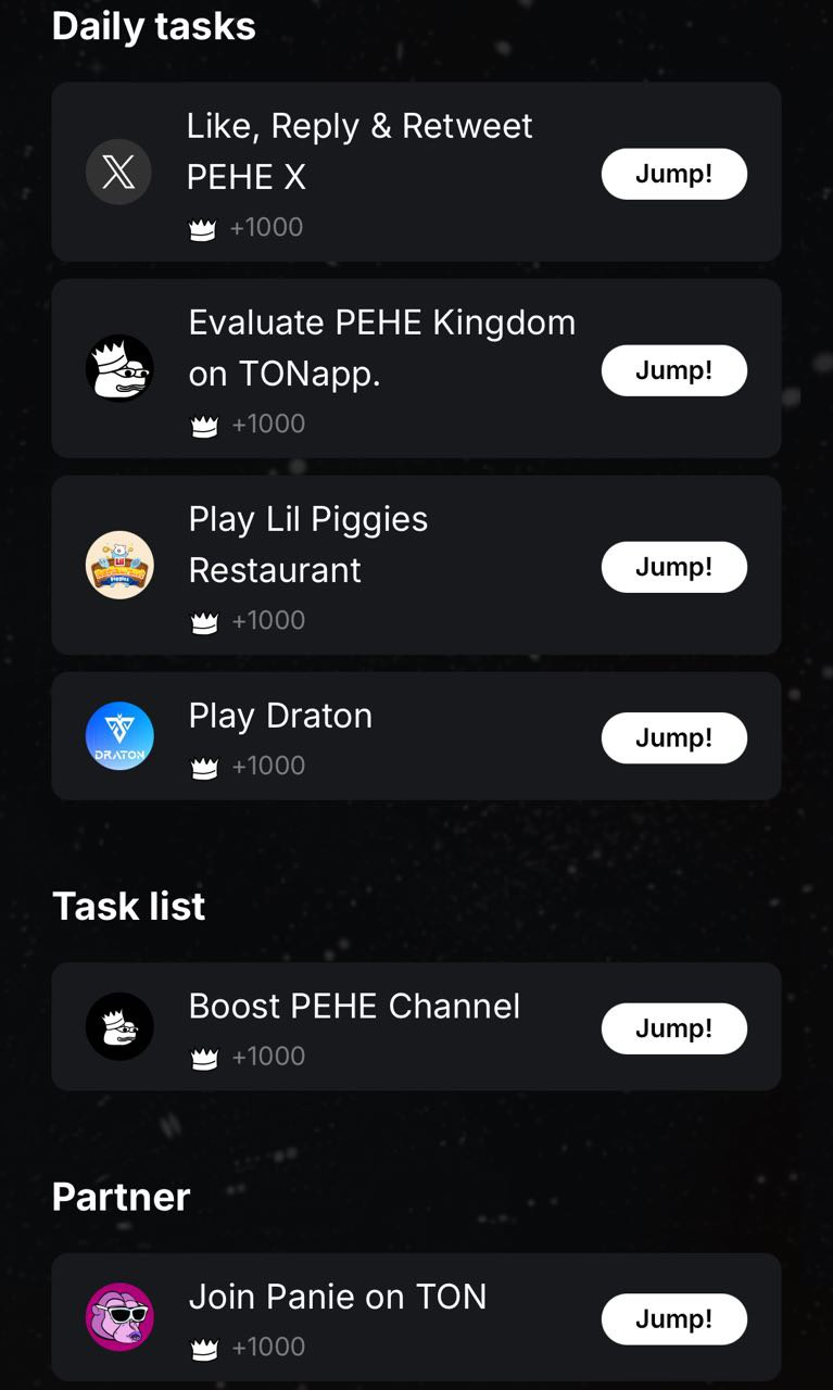 pehe kingdom тапалка