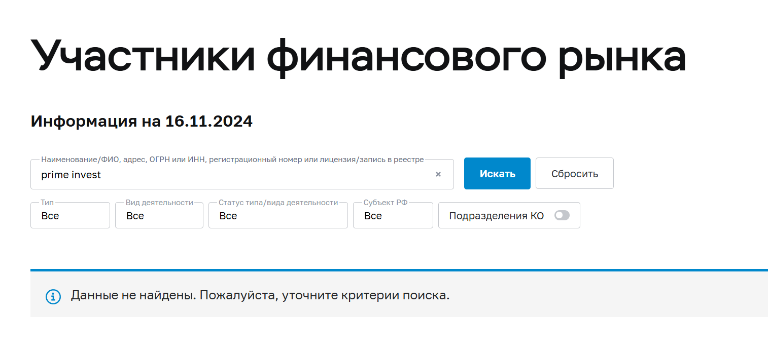 prime invest отзывы