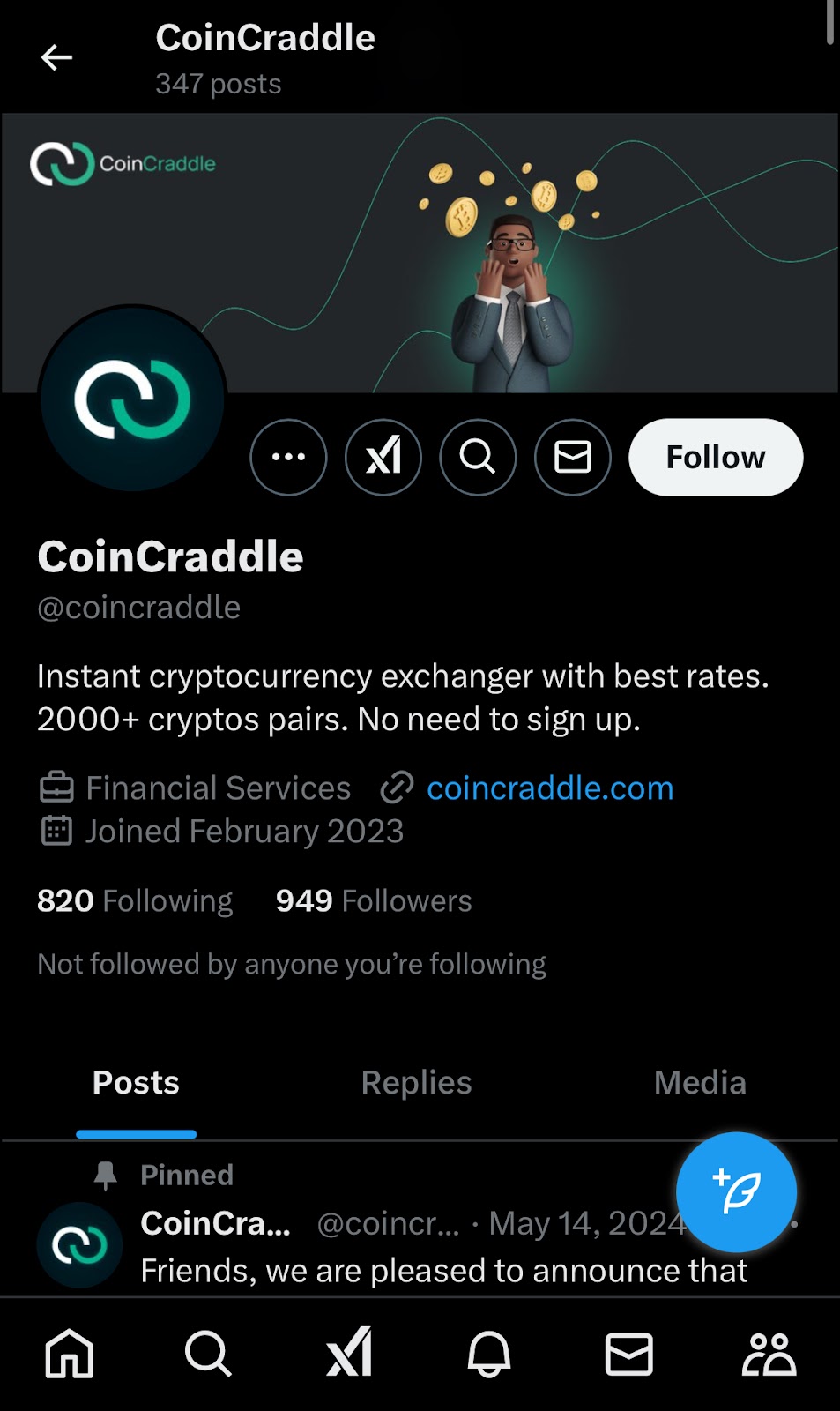 Coincraddle com