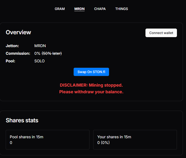 gram mining pool